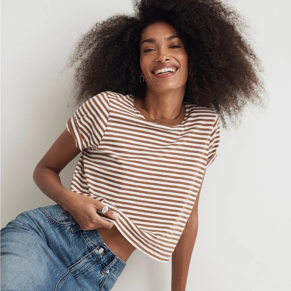 Madewell Softfade Cotton Boxy-Crop Tee